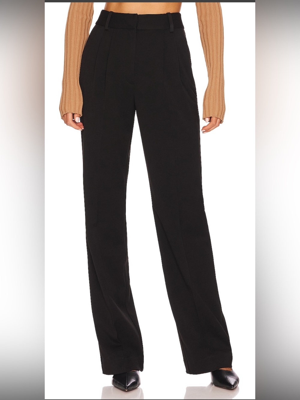 Favorite Daughter Black Wide-Leg Pleated The Favorite Pants Sz. 2